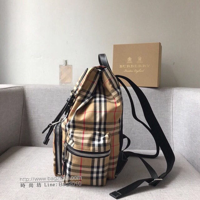 Burberry專櫃新款雙肩包 巴寶莉Vintage格子雙肩後背包  db1096
